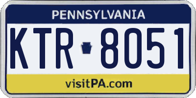 PA license plate KTR8051
