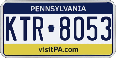 PA license plate KTR8053