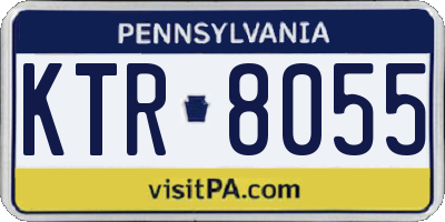 PA license plate KTR8055