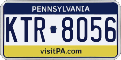 PA license plate KTR8056