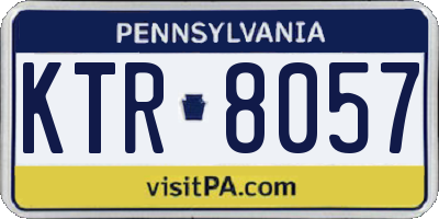 PA license plate KTR8057