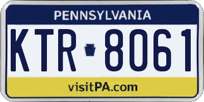 PA license plate KTR8061