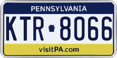 PA license plate KTR8066