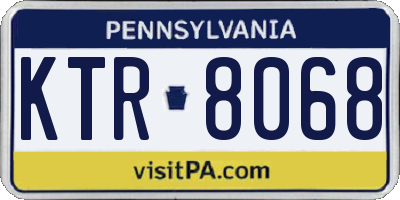 PA license plate KTR8068