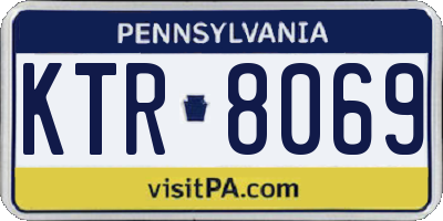 PA license plate KTR8069