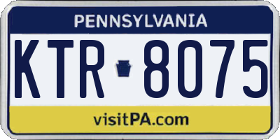 PA license plate KTR8075