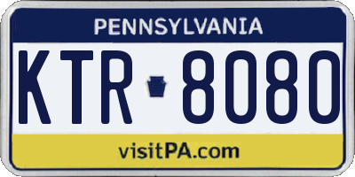 PA license plate KTR8080