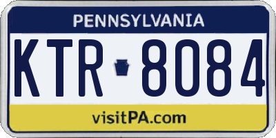 PA license plate KTR8084