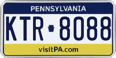 PA license plate KTR8088