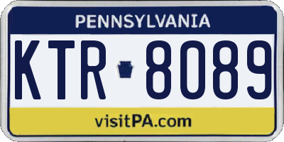 PA license plate KTR8089