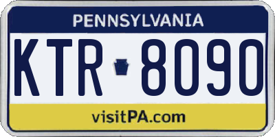 PA license plate KTR8090