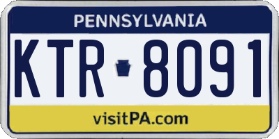 PA license plate KTR8091