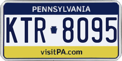 PA license plate KTR8095