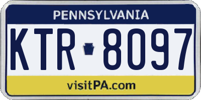 PA license plate KTR8097