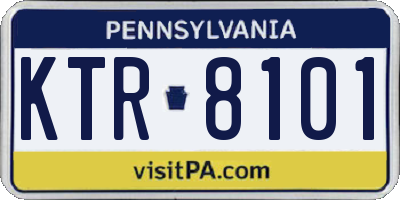 PA license plate KTR8101