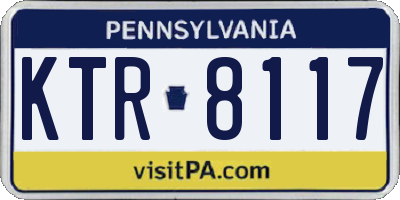 PA license plate KTR8117