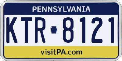 PA license plate KTR8121