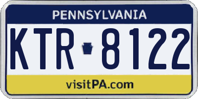 PA license plate KTR8122