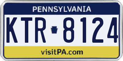 PA license plate KTR8124