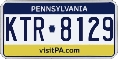 PA license plate KTR8129