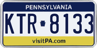 PA license plate KTR8133