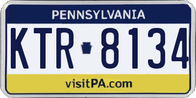 PA license plate KTR8134