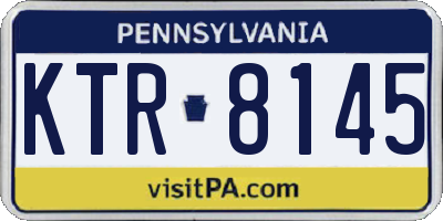 PA license plate KTR8145