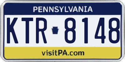 PA license plate KTR8148