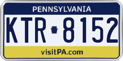 PA license plate KTR8152