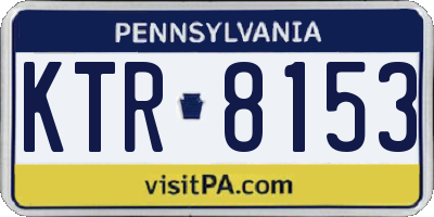 PA license plate KTR8153