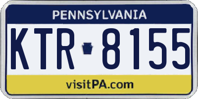 PA license plate KTR8155