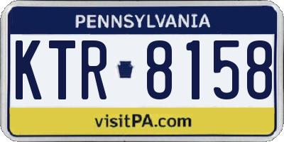 PA license plate KTR8158