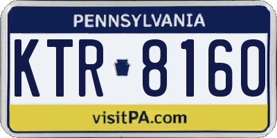 PA license plate KTR8160