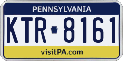 PA license plate KTR8161