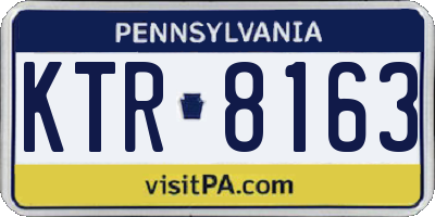 PA license plate KTR8163