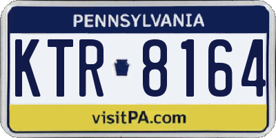 PA license plate KTR8164