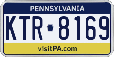 PA license plate KTR8169