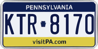PA license plate KTR8170