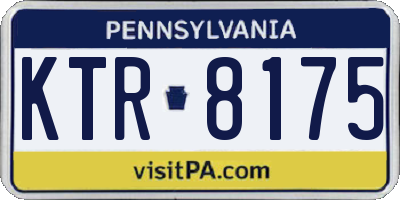 PA license plate KTR8175