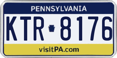 PA license plate KTR8176