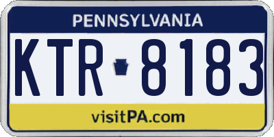 PA license plate KTR8183
