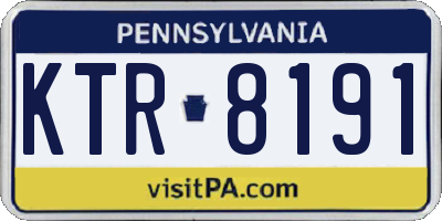 PA license plate KTR8191