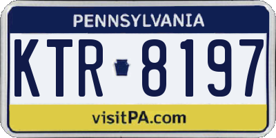 PA license plate KTR8197