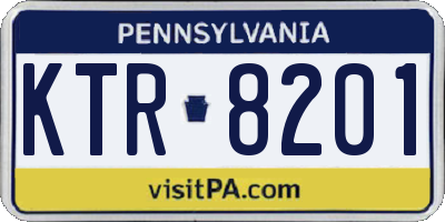 PA license plate KTR8201