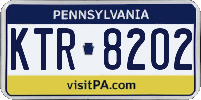 PA license plate KTR8202