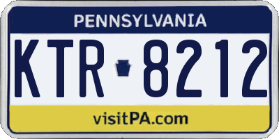 PA license plate KTR8212