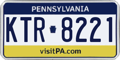 PA license plate KTR8221