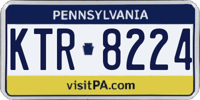 PA license plate KTR8224