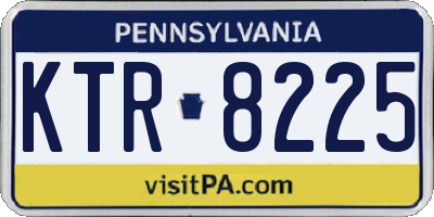 PA license plate KTR8225