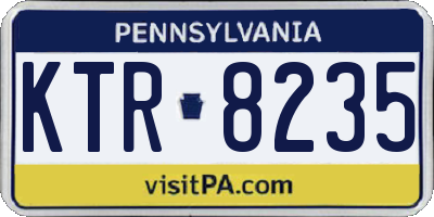 PA license plate KTR8235